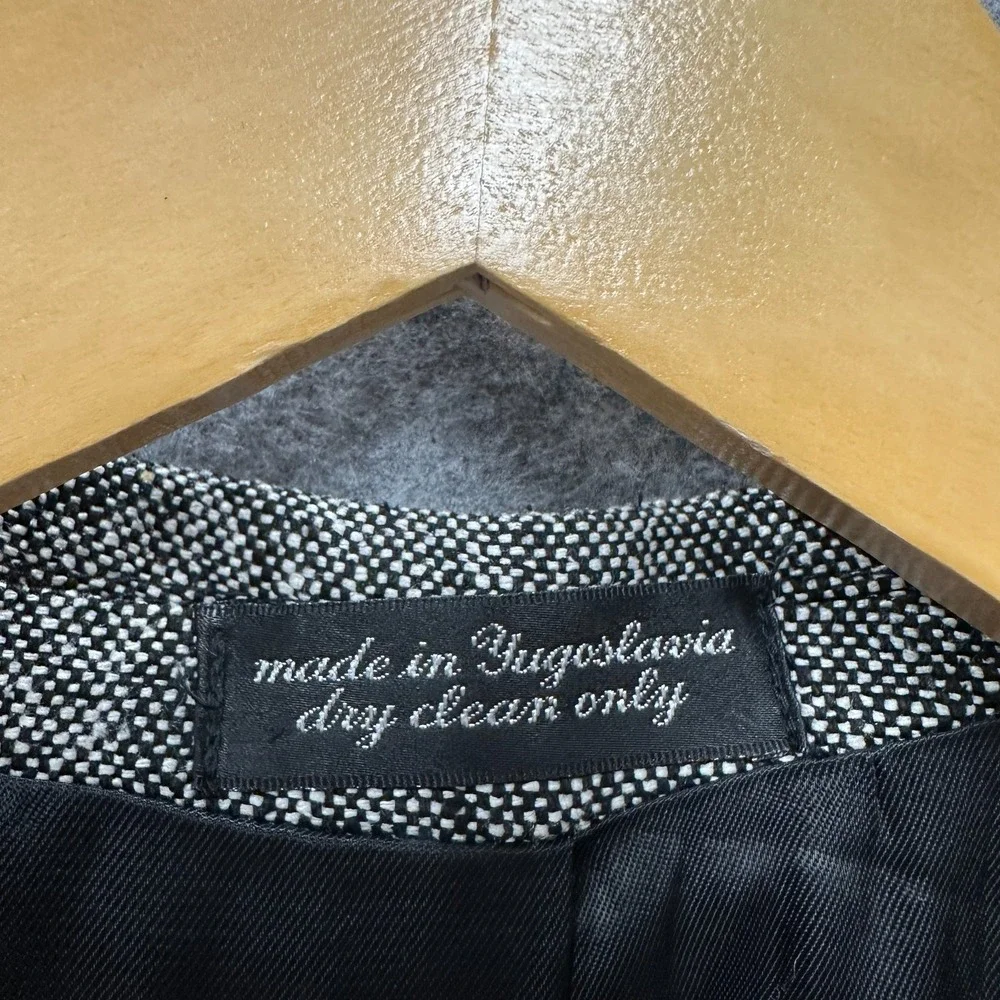 Vintage Roberto Vasalli 100% Silk Tweed Sport Coat Mens R42 Gray Yugoslavia‎